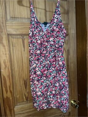 wild fable Pink and Black Floral Sleeveless Romper